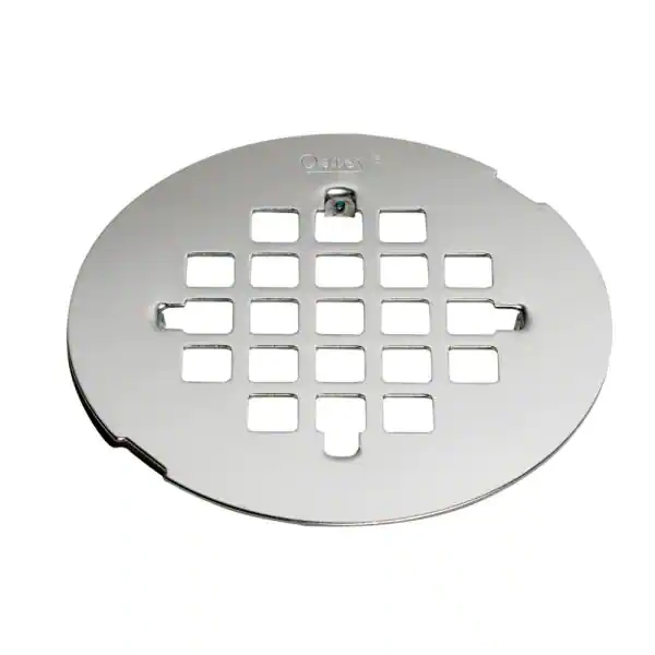 Photo 1 of 4-1/4 in. Round Universal Snap-In Shower Strainer in Stainless Steel
