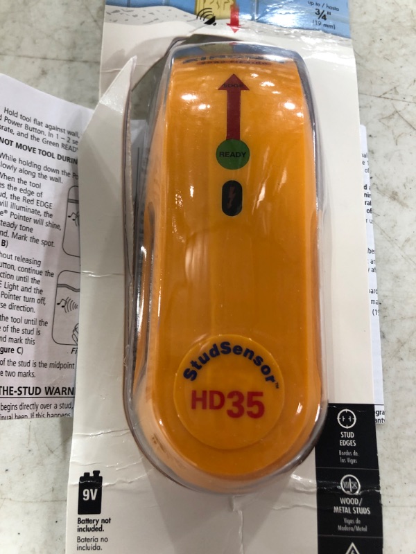 Photo 2 of Zircon Corporation StudSensor HD35 Stud Finder. Open Package. 
