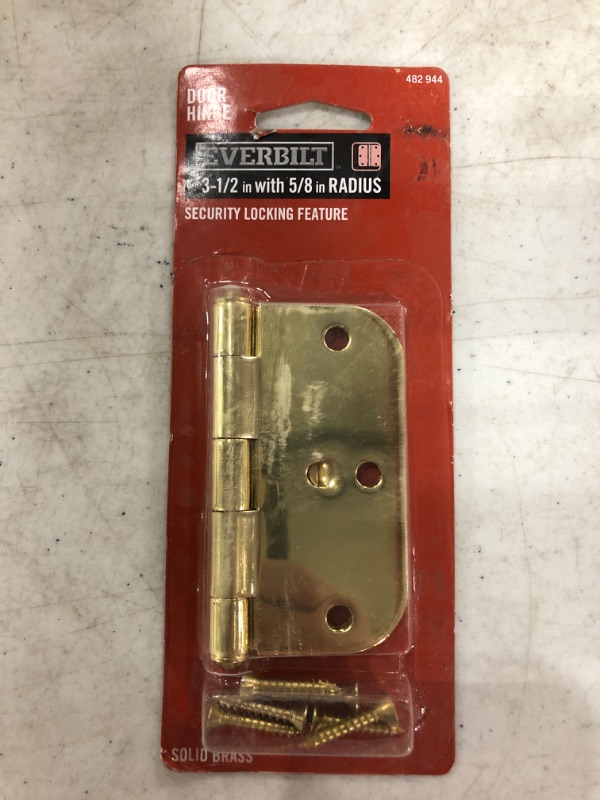 Photo 1 of Everbilt 3.5 Inch Door Hinge, Solid Brass, Lot of 4.