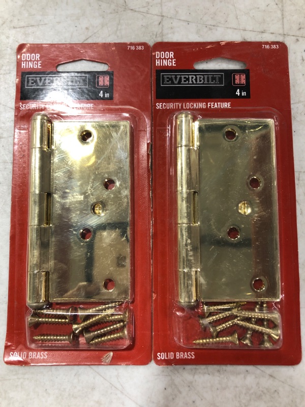 Photo 2 of 4 in. Solid Brass Square Corner Security Door Hinge
LOT OF 2.