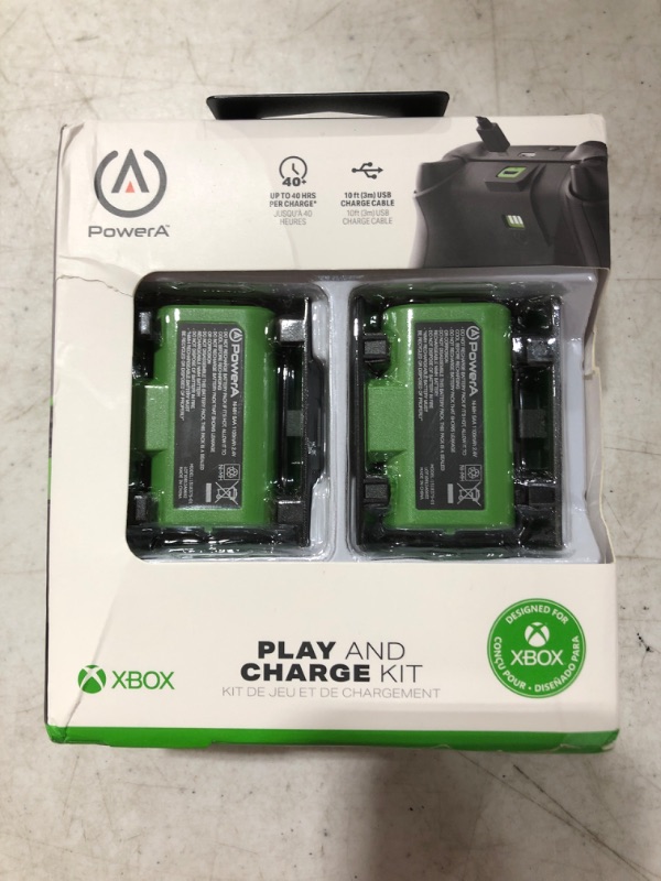 Photo 3 of PowerA Play & Charge Kit for Xbox, Wireless Controller Charging, Charge, Rechargeable Battery, Xbox Series X|S, Xbox One - Xbox Series X
