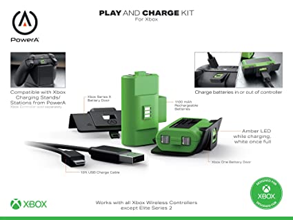 Photo 2 of PowerA Play & Charge Kit for Xbox, Wireless Controller Charging, Charge, Rechargeable Battery, Xbox Series X|S, Xbox One - Xbox Series X
