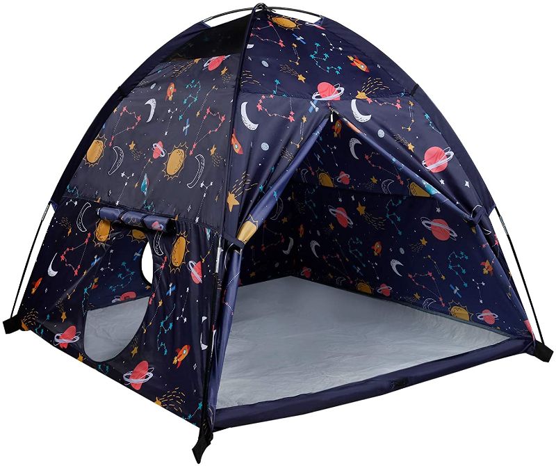 Photo 1 of MountRhino Space World Kids Play Tent-60”x60”x47” Kids Pop Up Tent Children Camping Playhouse Indoor Outdoor Play Tents for Boys Girls Large Space Kids Tents with Rainfly Perfect Kid’s Gift
