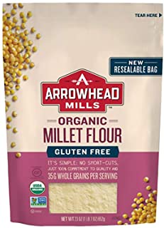 Photo 1 of Arrowhead Mills Organic Millet Flour, Gluten Free, 23 Ounce Bag (Pack of 6) EXP. JUL 12 2021
