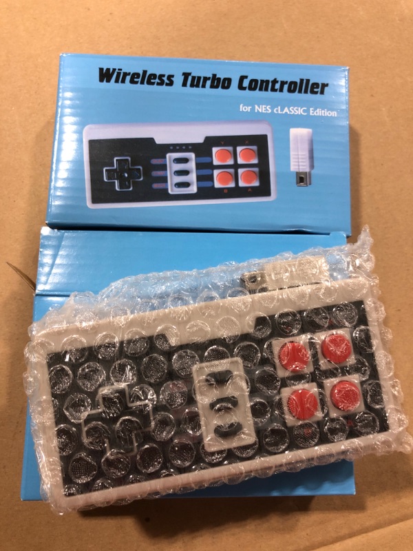 Photo 2 of Wireless Turbo Controller for NES Classic Edition Perfectmall Video Game 2 pack