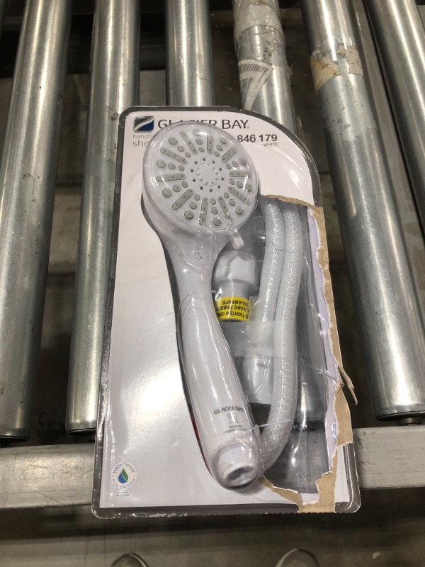 Photo 2 of 3-Spray 3.3 in. Single Wall Mount Handheld Adjustable Shower Head in White
