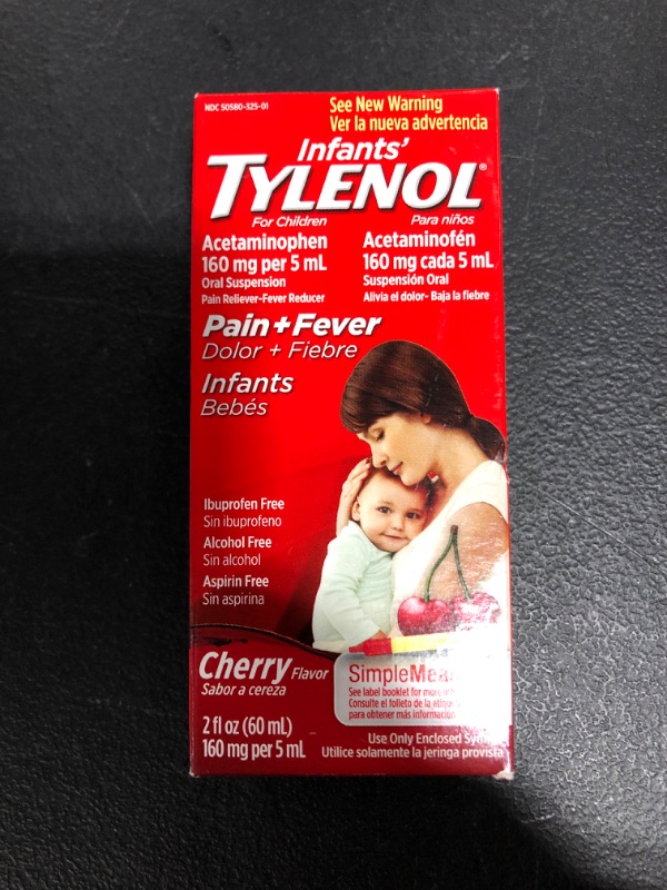 Photo 3 of Infants' Tylenol Acetaminophen Liquid Medicine, Cherry, 2 fl. oz
BB 03/2022.