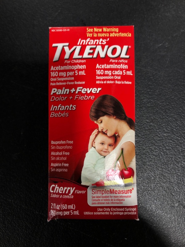 Photo 3 of Infants' Tylenol Acetaminophen Liquid Medicine, Cherry, 2 fl. oz
BB 03/2022.