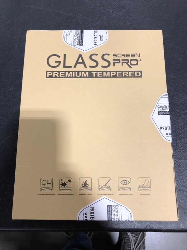 Photo 1 of TEMPERED GLASS SCREEN PROTECTION FOR TABLETS/IPADS. UNKNOWN MODEL APPLICATION.