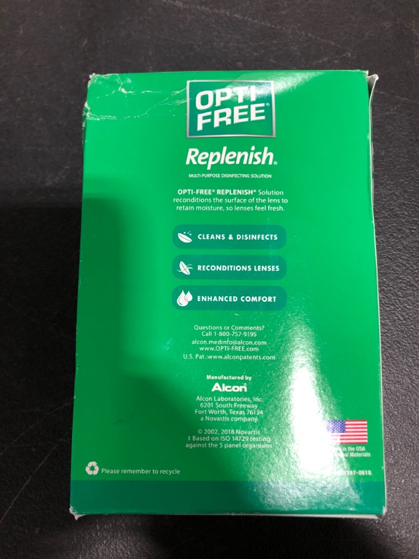 Photo 4 of Opti-Free Replenish Multi-Purpose Disinfecting Solution with Lens Case, Twin Pack, 10-Fluid Ounces Each
