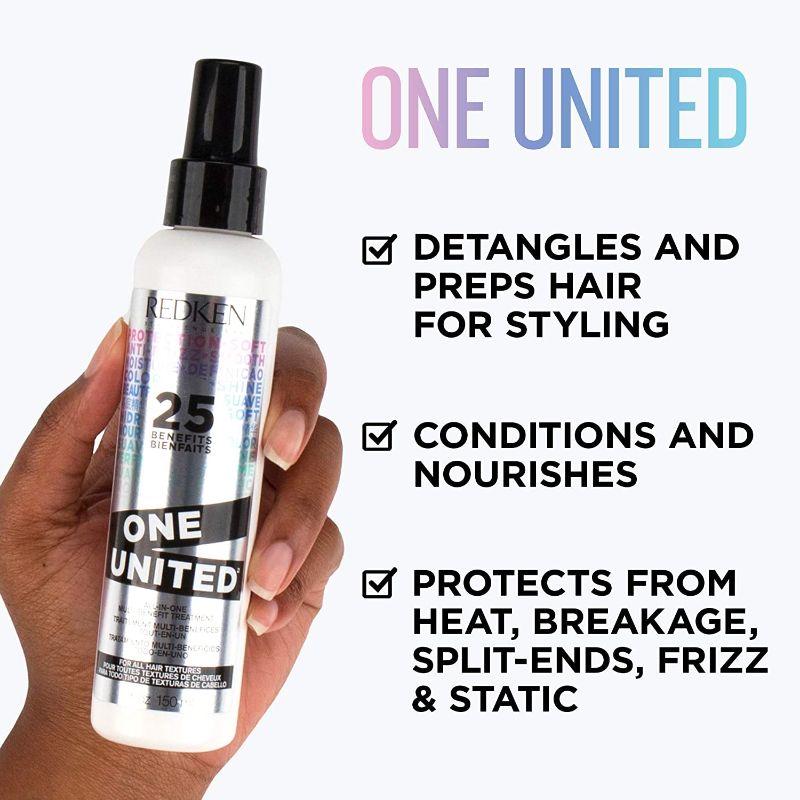 Photo 2 of Redken One United All-In-One Leave In Conditioner | Multi-Benefit Treatment | Heat Protectant Spray for Hair | All Hair Types | Paraben Free
