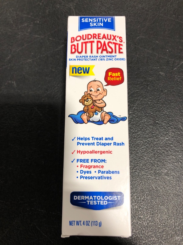 Photo 1 of Boudreaux's Butt Paste for Sensitive Skin Diaper Rash Ointment, 4 Oz Tube
