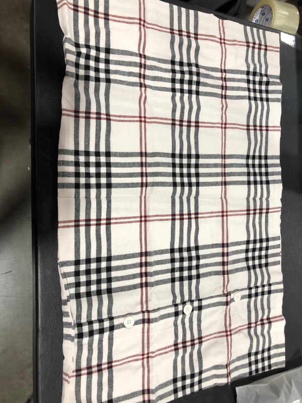 Photo 2 of CHESTERFIELD CHECK PILLOW SHAM. BLACK/WHITE/RED.