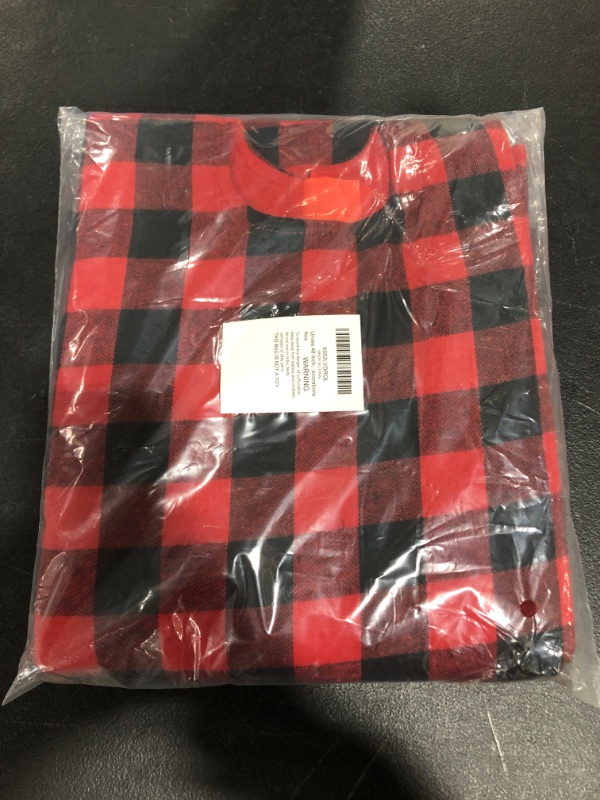 Photo 3 of 48 Inches Large Christmas Tree Skirt, Red and Black Plaid Buffalo Double Layers with Thick Felt Lining, Checked Tree Skirt for Xmas New Year Holiday Party Home Ornaments
