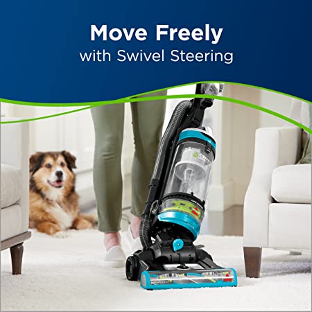 Photo 2 of BISSELL 2254 CleanView Swivel Rewind Pet Upright Bagless Vacuum, Automatic Cord Rewind, Swivel Steering, Powerful Pet Hair Pickup, Specialized Pet Tools, Large Capacity Dirt Tank. PRIOR ASSEMBLY & USE. DIRTY CANISTER. POWERS ON.
