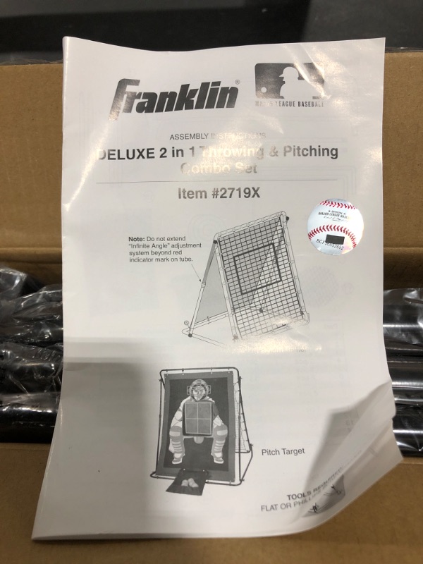 Photo 4 of Franklin Sports 2719X Pitch Back Baseball Rebounder and Pitching Target - 2 in 1 Return Trainer and Catcher Target - Great for Practices
