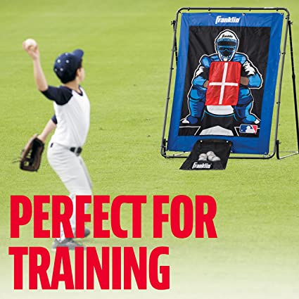 Photo 2 of Franklin Sports 2719X Pitch Back Baseball Rebounder and Pitching Target - 2 in 1 Return Trainer and Catcher Target - Great for Practices
