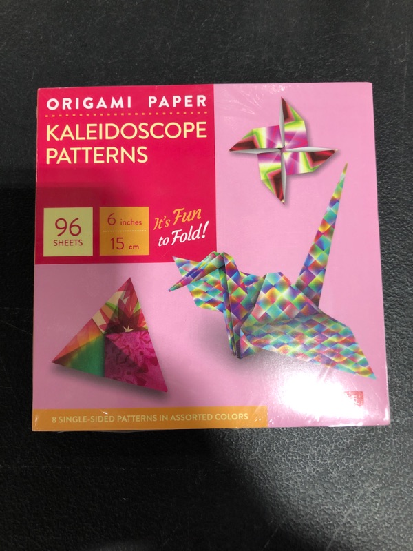 Photo 2 of Origami Paper - Kaleidoscope Patterns - 6" - 96 Sheets: Tuttle Origami Paper: Origami Sheets Printed with 8 Different Patterns: Instructions for 7 Projects Included Loose Leaf – October 13, 2015
