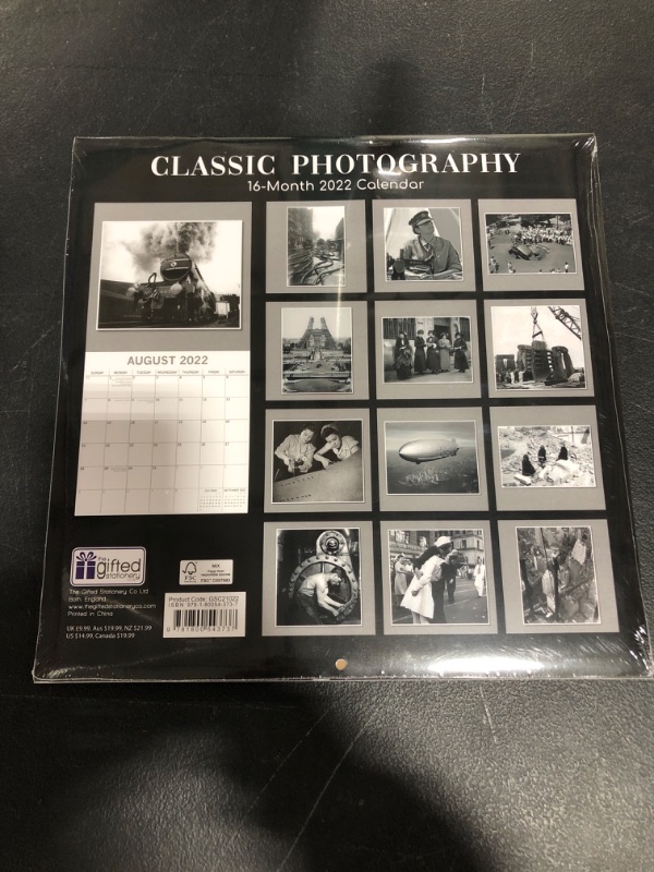 Photo 3 of The Gifted Stationery 2022 Monthly Wall Calendar - Classic Photography. 12 x 12 inch, Premium Quality 16 Months Calendar Planner For Family Home And Office, Large Grid For Birthdays And Notes
