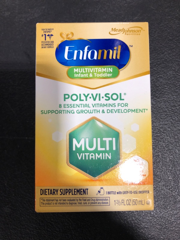 Photo 1 of Enfamil Poly-Vi-Sol Liquid Multivitamin Supplement for Infants and Toddlers, Assorted, No Flavor, 1.69 Fl Oz

