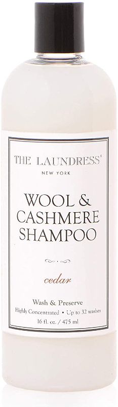 Photo 1 of The Laundress New York - Wool & Cashmere Shampoo, Allergen-Free, Adds Scent & Removes Odor, Scented, 32 washes, White, Cedar, 16 Oz
