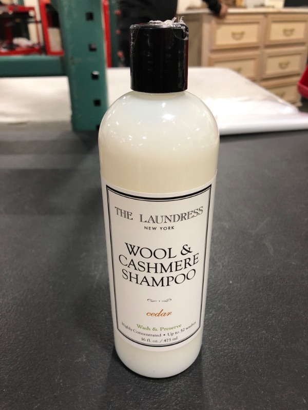 Photo 2 of The Laundress New York - Wool & Cashmere Shampoo, Allergen-Free, Adds Scent & Removes Odor, Scented, 32 washes, White, Cedar, 16 Oz
