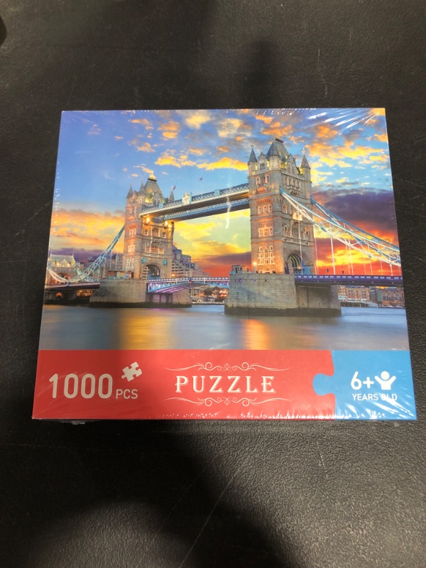 Photo 2 of Jigsaw Puzzle 1000 Pieces for Adults Tower Bridge para adultos Challenging Magical Youth Friends Family Fun Game Toy Gift
