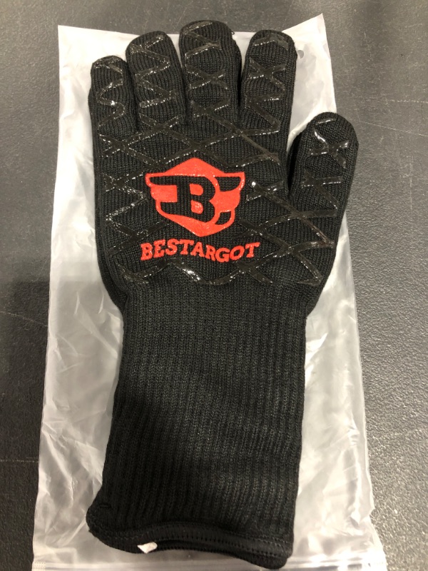 Photo 1 of Bestargot BBQ Gloves Grilling Gloves 1472? Heat Resistant Kitchen Gloves Oven Mitts, Silicone Non-Slip, Oven Gloves 14‘’ Extra Long, for Cooking Gloves Baking Cutting Welding
