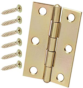 Photo 1 of 3 in. Satin Brass Non-Removable Pin Narrow Utility Hinges (2-Pack)
LOT OF 5 PACKS.