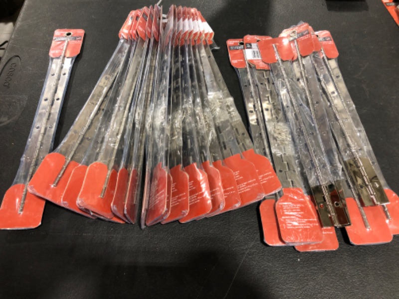 Photo 1 of 1-1/16 in. x 12 in. Bright Nickel Continuous Hinge
LOT OF 29.
