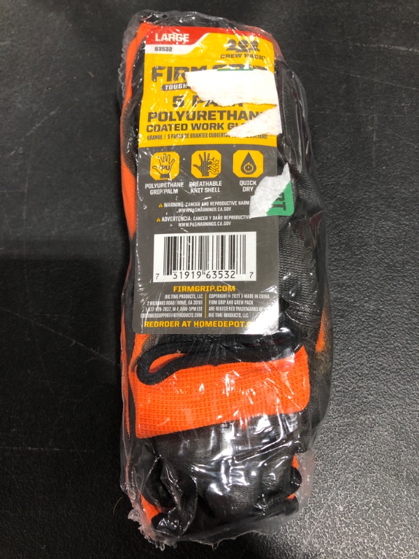 Photo 1 of FIRM GRIP PU Glove with Touchscreen (5-Pair)
