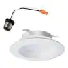 Photo 1 of 4 in. White 5000K Integrated LED Recessed Ceiling Light Retrofit Trim at Daylight 90 CRI Title 20 Compliant. CASE OF 4.
