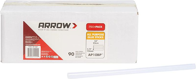 Photo 1 of Arrow Fastener AP10BP 10-Inch Hot Melt Glue Stix, 5-Pound Box. OPEN BOX. 
