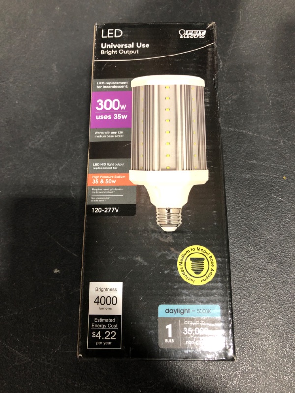 Photo 2 of 300-Watt Equivalent Corn Cob High Lumen Daylight (5000K) HID Utility LED Light Bulb (1-Bulb)
