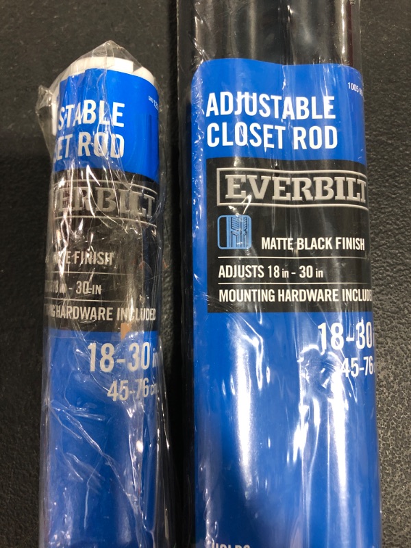 Photo 2 of ADJUSTABLE CLOSET RODS, LOT OF 2 ITEMS.