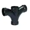 Photo 1 of 3 in. ABS All-Hub Double Fixture Sanitary Tee
