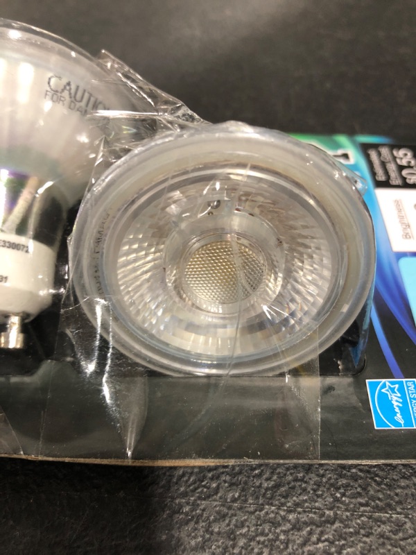 Photo 4 of 35-Watt Equivalent Daylight (5000K) MR16 GU10 Bi-Pin Base LED Light Bulb (3-Pack)
OPEN PACKAGE.