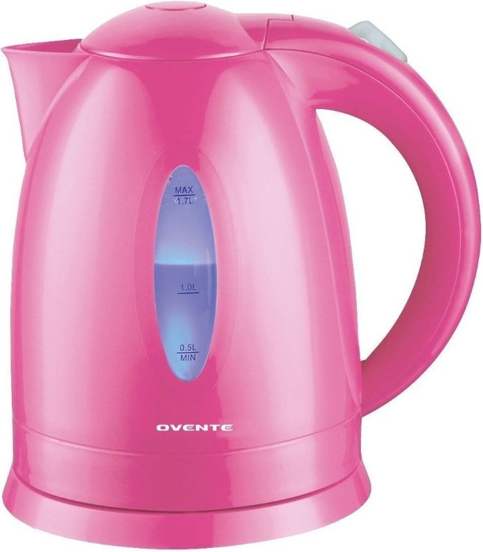 Photo 1 of 1.7 Ltr Electric Hot Water Kettle with LED Light & 1100W BPA-Free Portable Tea Maker, Pink