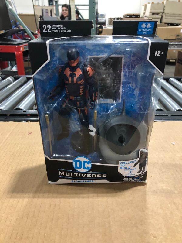 Photo 2 of McFarlane Toys DC Multiverse Bloodsport (The Suicide Squad) 7" Action Figure with Build-A King Shark Piece and Accessories
