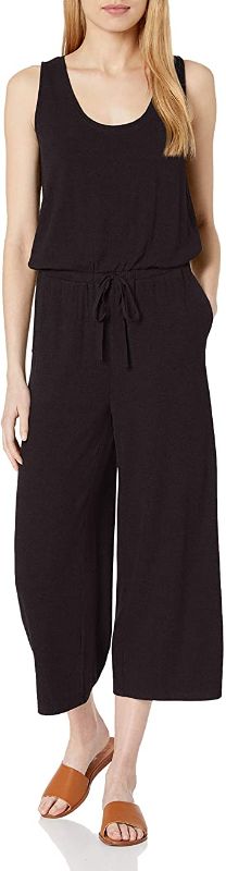 Photo 1 of Amazon Brand - Daily Ritual Women's Rayon Spandex Fine Rib Wide-Leg Jumpsuit
