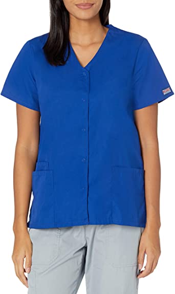 Photo 1 of Cherokee Women's Workwear Snap Front V-Neck Scrubs Shirt Size 2XL
