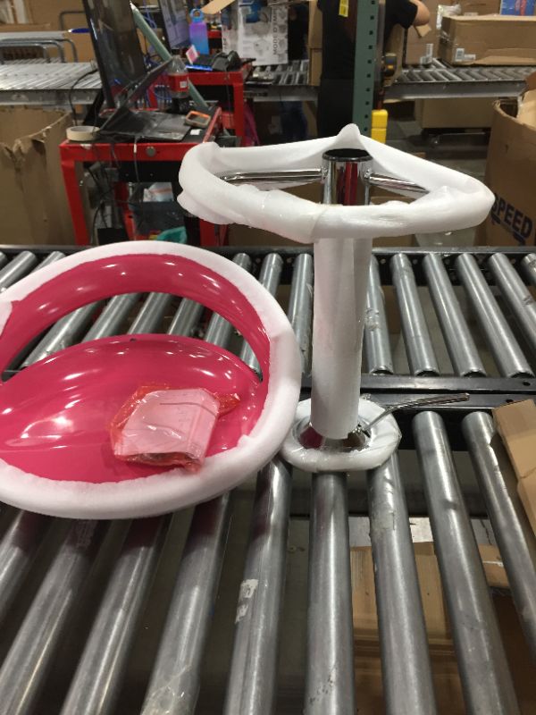 Photo 3 of Barstool Adjustable Swivel Bar Chairs 1 piece Pink 