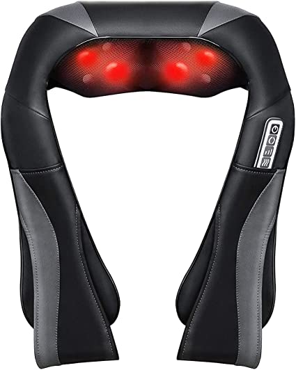 Photo 1 of Neck and Back Massager with Heat, Electric Shoulder Massage with 8 Nodes, 3D Deep Tissue Kneading Shiatsu Massagers for Full Body Muscle Pain Relief
