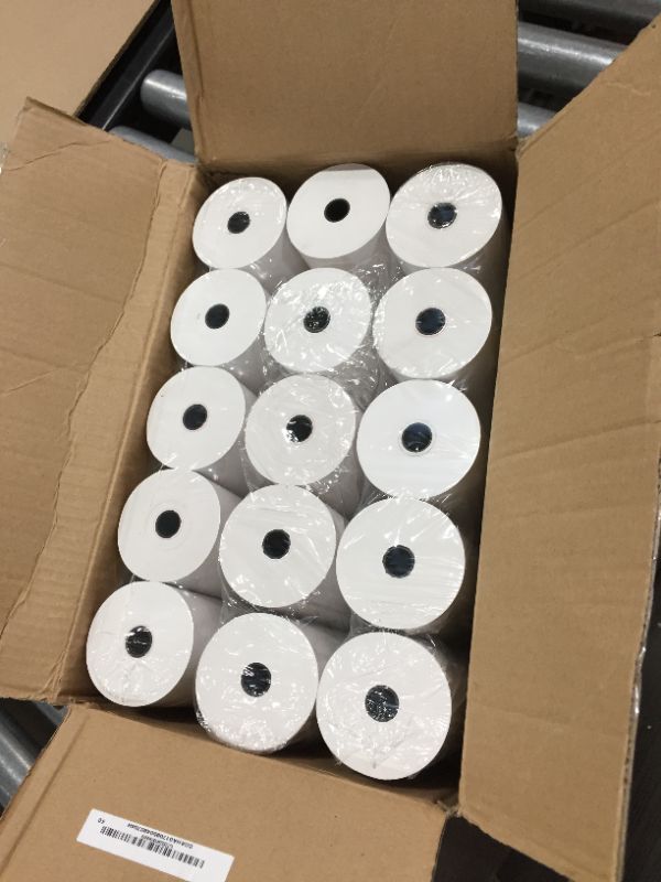 Photo 2 of TK Thermal King, 3-1/8" x 230' Thermal Credit Card Paper (30 Rolls)
