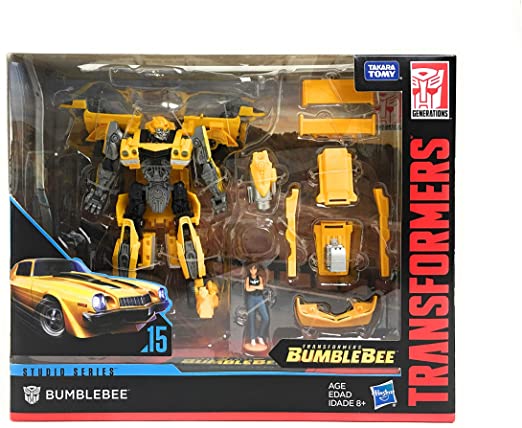 Photo 1 of Transformers Studio Series Deluxe Class Rebekah's Garage Bumblebee with Charlie Exclusive Figure
