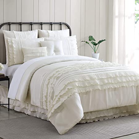 Photo 1 of Amrapur Overseas | Anastacia Pearl 8-Piece Comforter Set (White, Queen)
