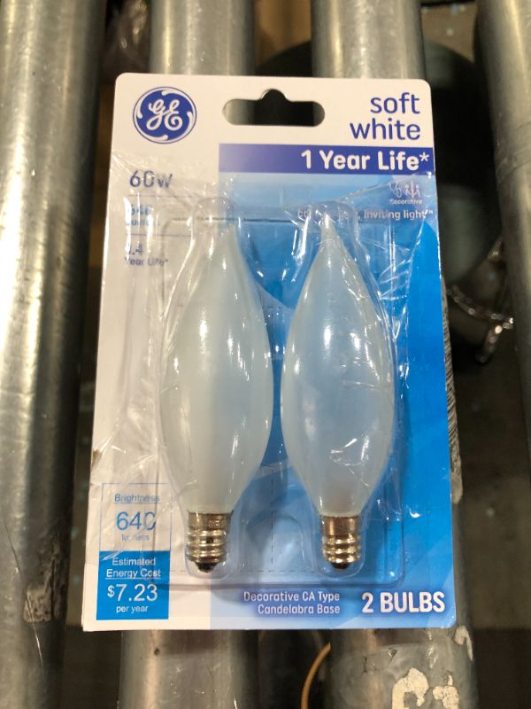 Photo 2 of 66108 60W Frosted Bent Tip Light Bulb, 2 Pack - Pack of 4
