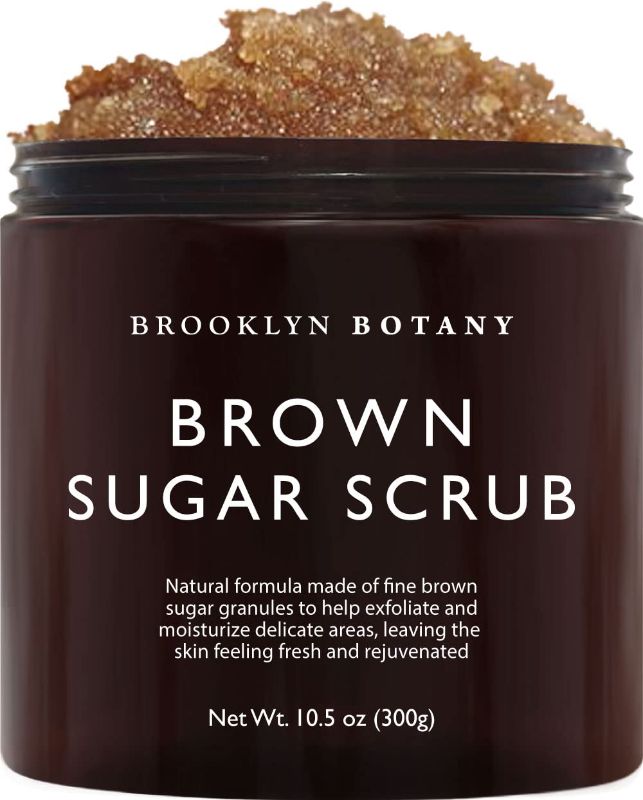 Photo 1 of Brooklyn Botany Brown Sugar Body Scrub - Moisturizing and Exfoliating Body, Face, Hand, Foot Scrub - Fights Acne Scars, Stretch Marks, Fine Lines & Wrinkles, Great Gifts For Women & Men - 10.5 oz
