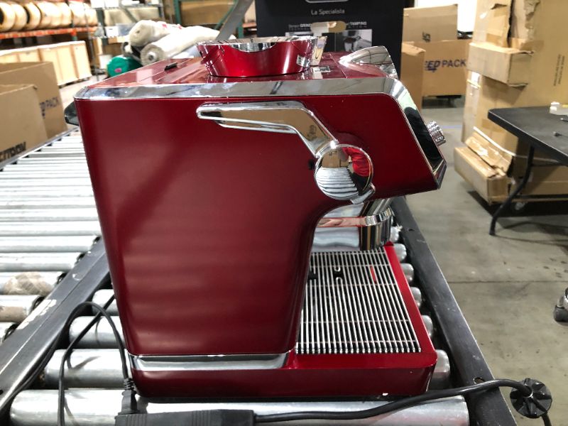 Photo 3 of De'Longhi - La Specialista Prestigio Espresso Machine with Active Temperature Control and Dual Heating System - Red
