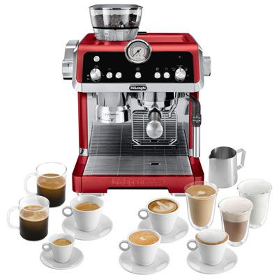 Photo 1 of De'Longhi - La Specialista Prestigio Espresso Machine with Active Temperature Control and Dual Heating System - Red
